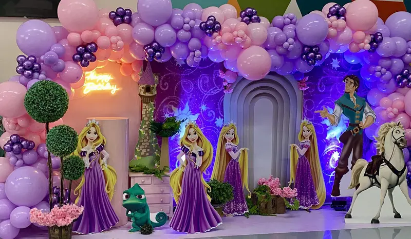 Decoración temática Rapunzel